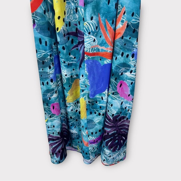 Anthropologie Christina Economou Pacific Off the Shoulder Midi Shift Dress XS - Picture 7 of 13